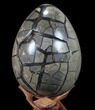 Septarian Dragon Egg Geode - Black Crystals #89783-3